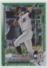 2021 Bowman Chrome Prospects Green Shimmer Refractor 9/99 Cristian Santana 0s9t