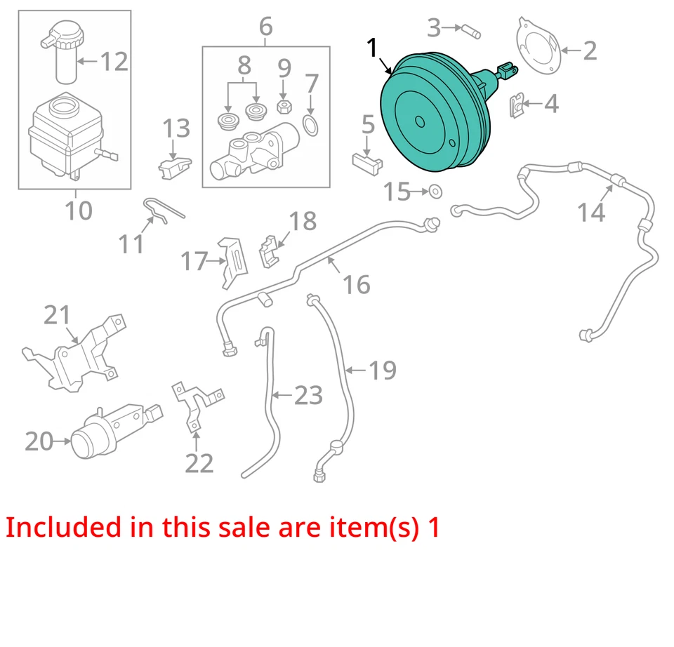 2013 BMW ActiveHybrid 5 Power Brake Booster OEM 122K Miles - LKQ408890591 Foto 4 de 4
