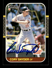 Cory Snyder Cleveland Indians 1987 Donruss Auto #526 SIGNED w/COA
