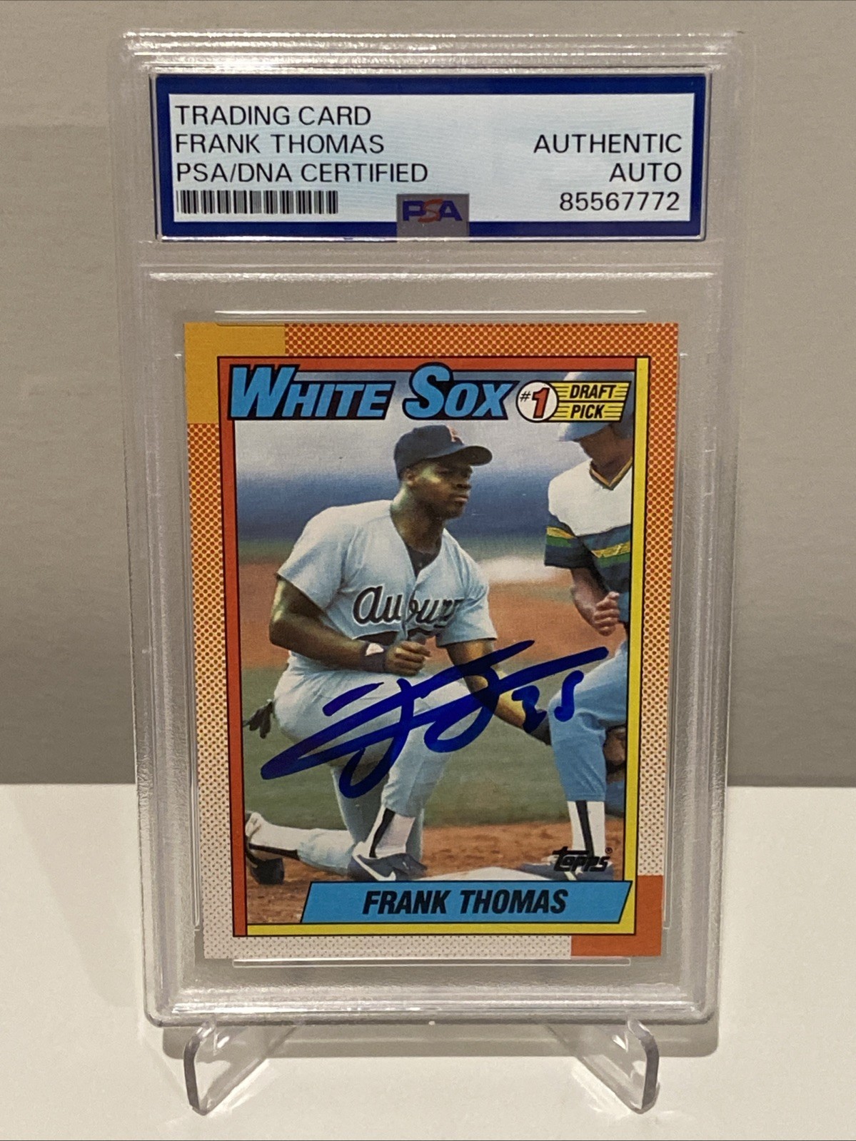 1990 Topps Frank Thomas #414 PSA DNA Authentic Auto White Sox HOFer