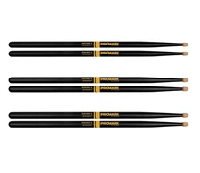 PROMARK 3-Pack Rebound Balance ActiveGrip Acorn Tip Drum Sticks 5B Wood