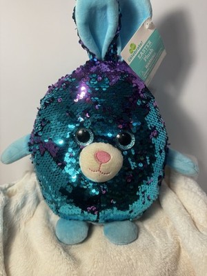 Way to Celebrate! Bunny Plush Medium Blue Purple Easter 2022 Washable