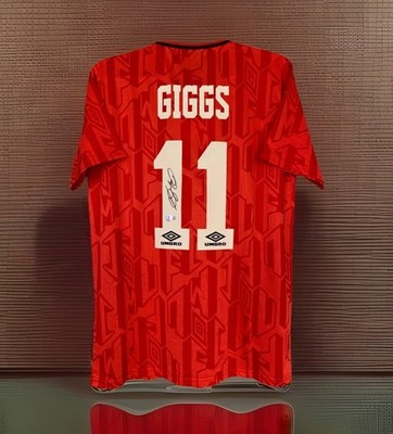 Ryan Giggs Signed MU 1993/94 Home Jersey Autographed Shirt with BAS COA