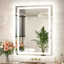 Shatterproof Tempered Glass, Waterproof, 3-Color Anti Fog Mirror, Brighter