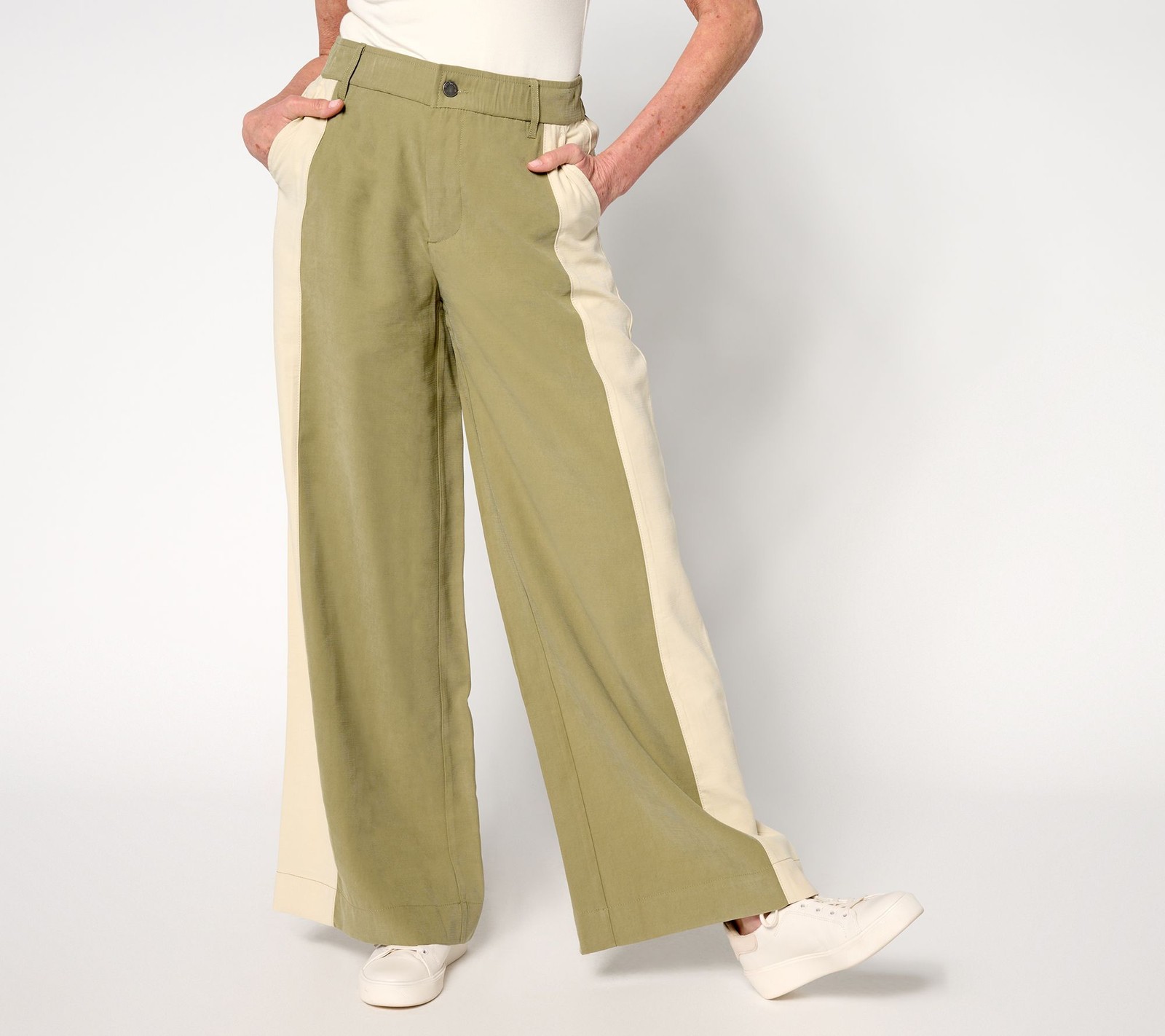 Peace Love World Women's Pants Sz 12 Exaggerated Side Panel Multi-colored