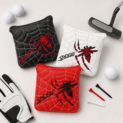 Golf Putter Cover Square Mallet Spinnenstickerei Magnetverschluss Headcover