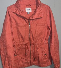 Old Navy Jacket Womens Sz XS Tp Zip Orange Military