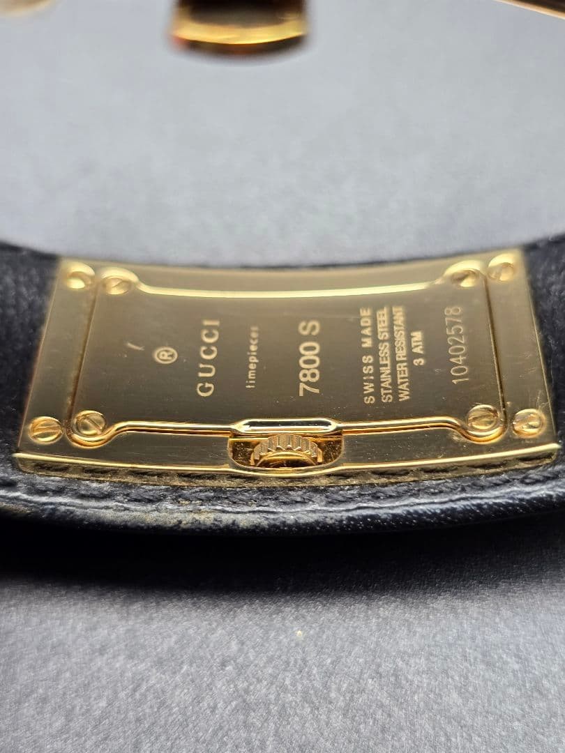 Gucci Rose Gold Rectangular Quartz Watch 7800S Us… - image 4