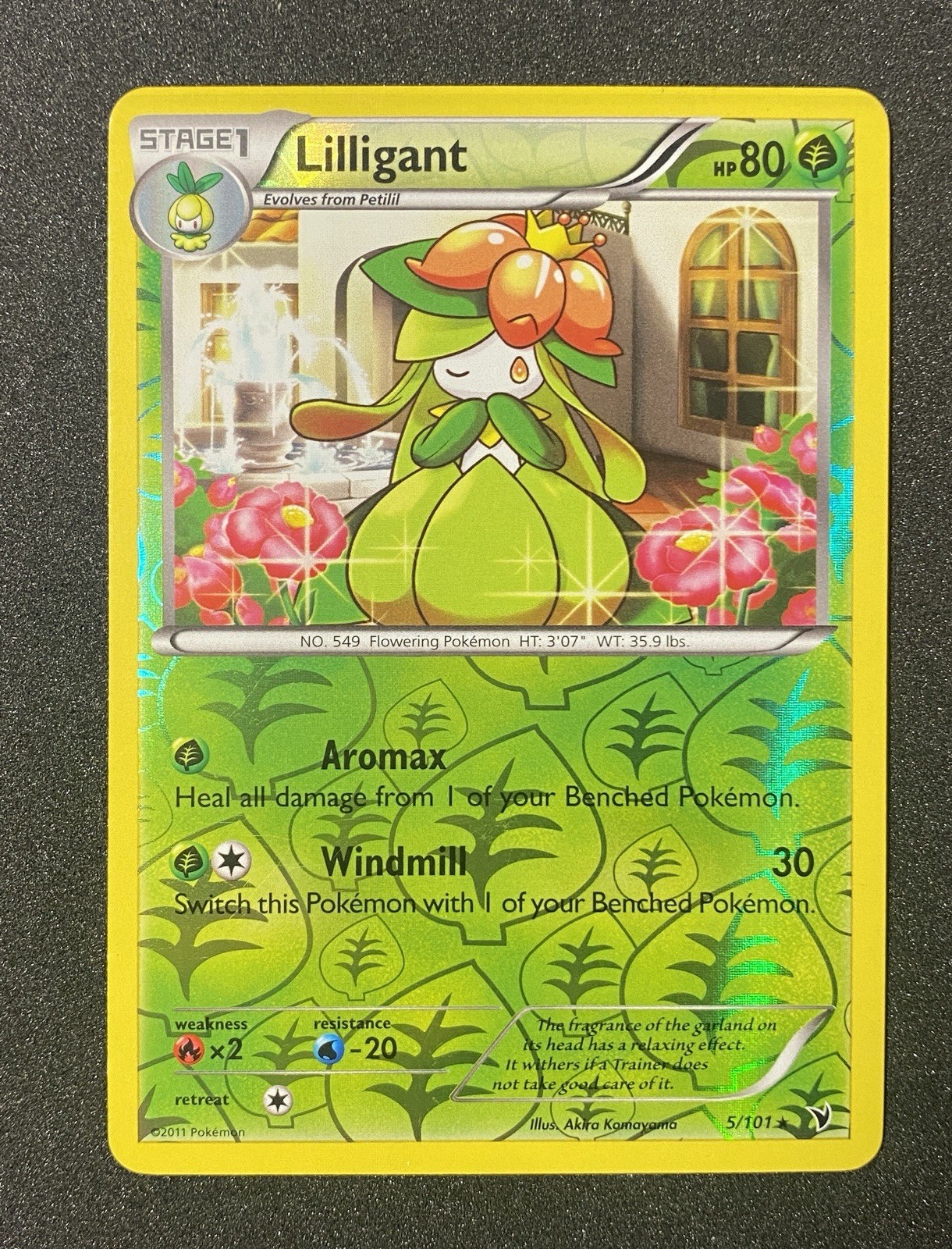 Lilligant Black & White Noble Victories Reverse Holo Rare 5/101 Near Mint NM