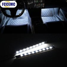 2x 17cm USB Car Interior Footwell Mood Lighting 18 LED Strip Light Desk PC -UK!