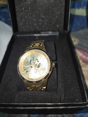 NOS,  NIB Ed Hardy Quartz Watch By Christian Audigier NEW  BATTERY, POLISHED