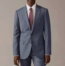 2025 J CREW Thompson Slate Blue Sport Coat Suit Blazer 36S Wool