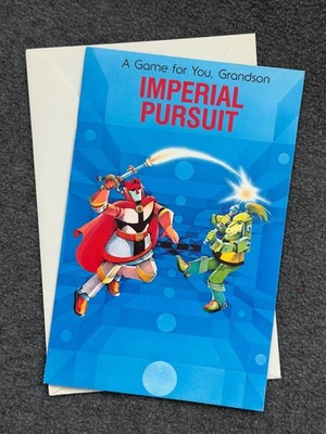 Vintage Carlton Valentines Day Card Grandson Imperial Pursuit Game UNUSED + Env