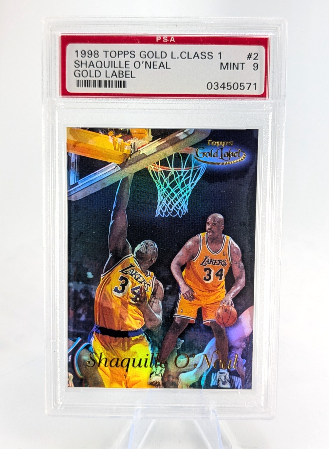 1998 Topps TOPPS GOLD LABEL #GL2 Shaquille O'Neal front