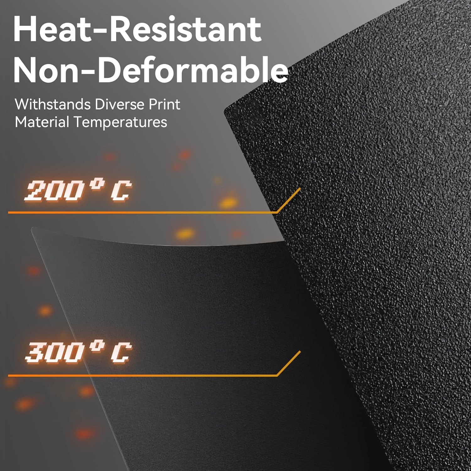 260x271MM PEI Build Plate for 264*276mm, Double Sided (Smooth+Textured) 