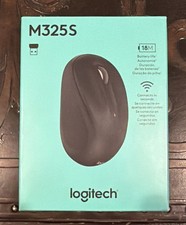 Logitech M325S Wireless Optical Compact Ambidextrous Mouse Black NEW SEALED NIB