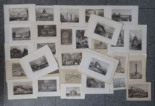 70 Grafiken Konvolut Stahlstiche Holzschnitt Lithographie Frankreich 1880