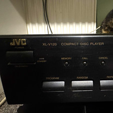 JVC XL-V120 CD Player Black Compact Disc Digital Audio Type C Plug RCA Out