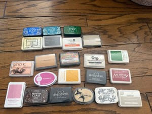 Lot of 22 Ink Pads for Stamping - Versa Fine, VersaMark, Gina K, & More