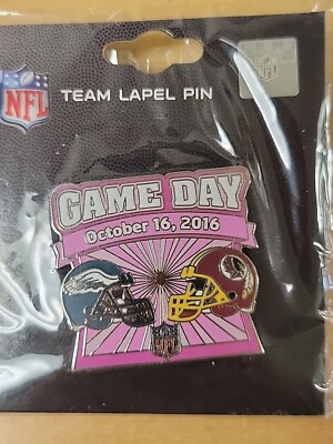 Philadelphia Eagles VS Washington Redskins Commanders Game day Pin 10/16/2016