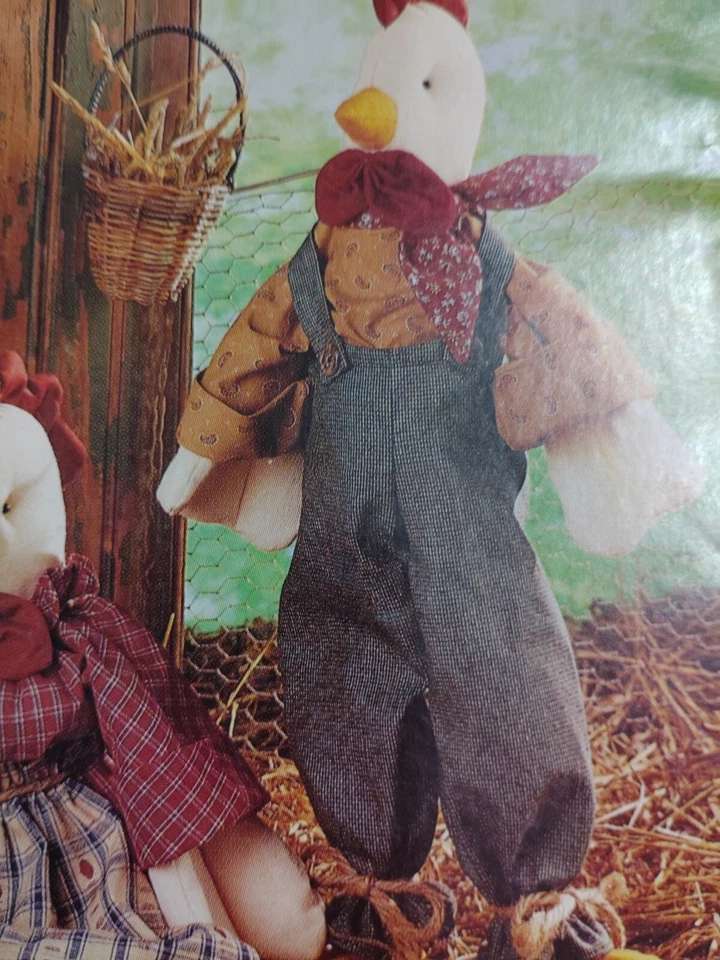 21" Chicken Rooster Coop McCalls 754 Craft Sewing Pattern McCall's Soft Stuffed - Image 3 of 4