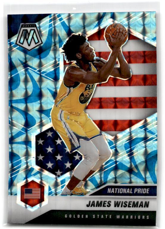 2020-21 Panini Mosaic #260 James Wiseman Blue Reactive Golden State Warriors