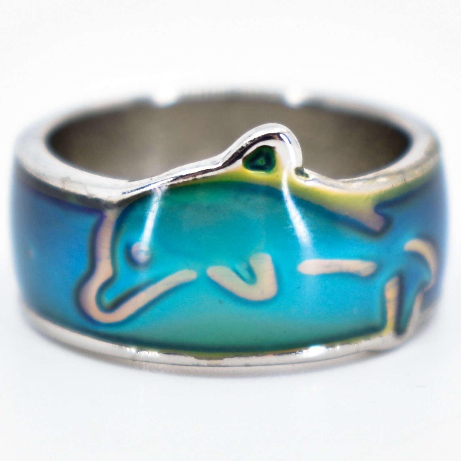 Cute Jumping Dolphin Children's Color Changing Fashion Mood Ring