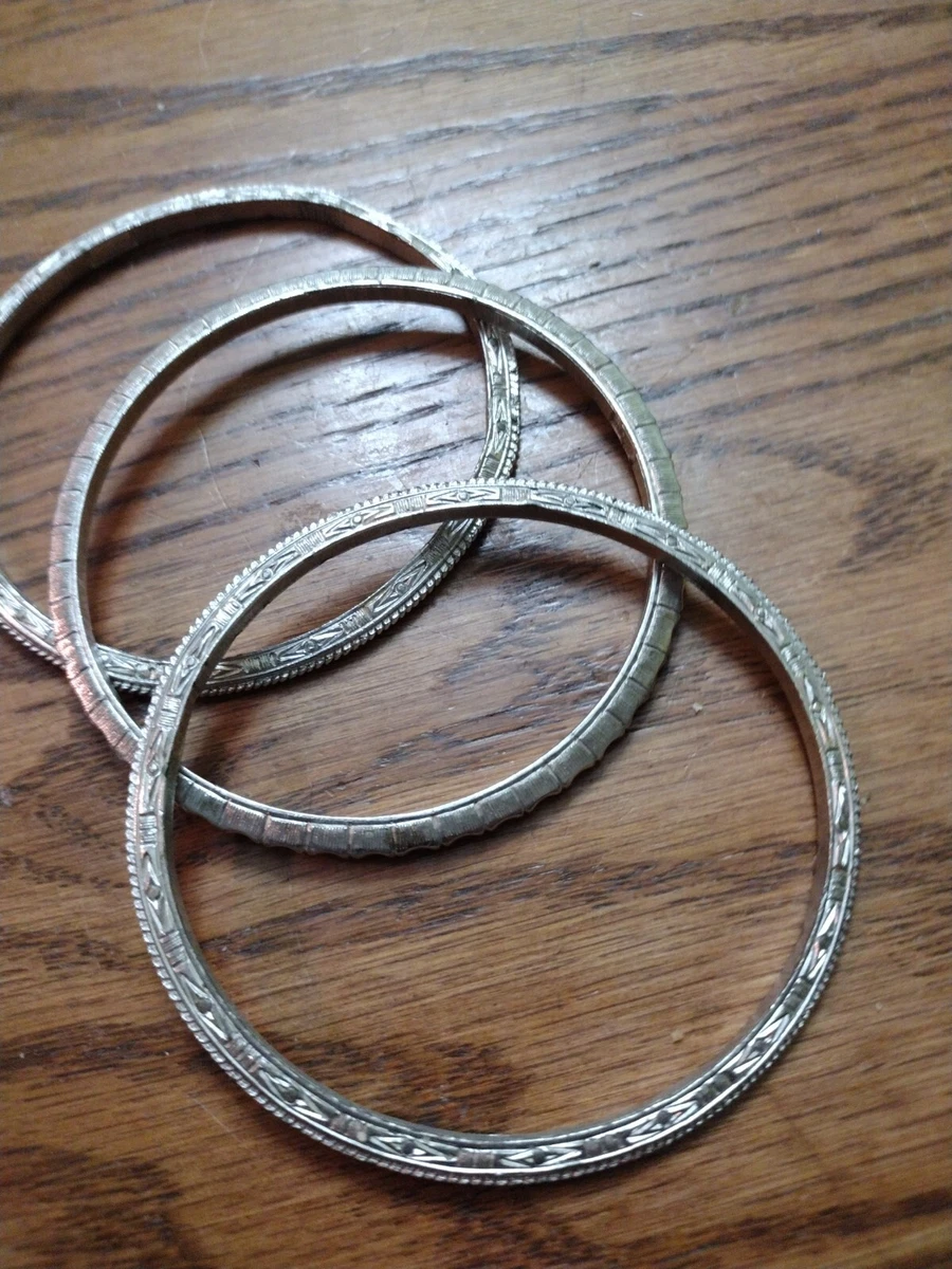 Trifari silver bangle bracelet sale