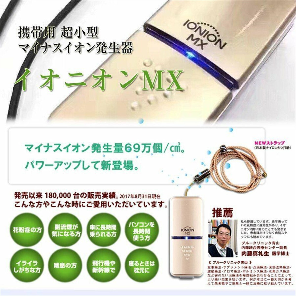 Ionion MX Ultra Compact Ion Generating Air Purifier RUBY from