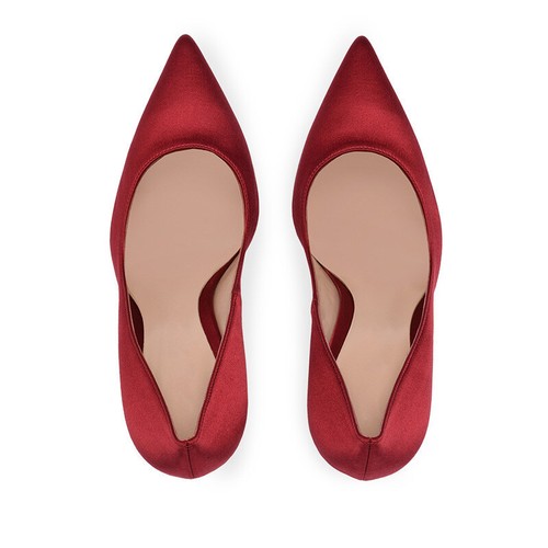 Women Pointed Toe Stiletto High Heels Satin Wedding Pumps Formal Prom Ol Shoes - Picture 7 of 9