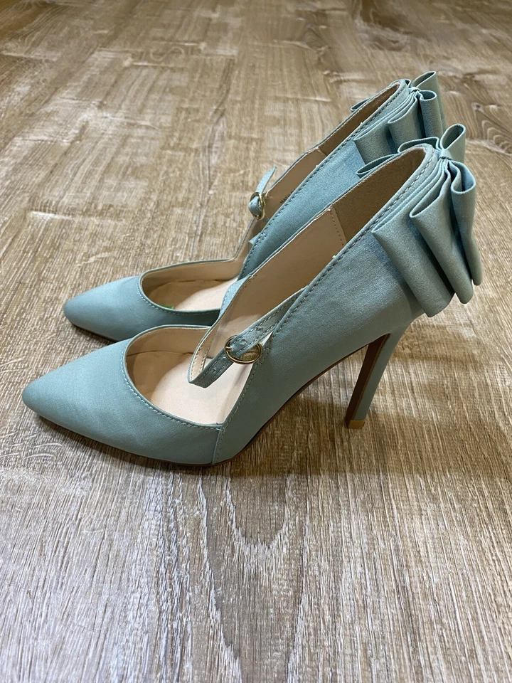 Bomba Madison by Shoedazzle Matilda Bow Mary Jane verde menta 6,5 usada en excelente estado Foto 2 de 4