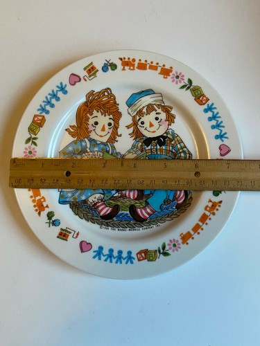 Raggedy Ann and Andy 1969 Melamina Niño Plato y Cuenco Oneida Deluxe Bobbs Merrill - Imagen 3 de 8