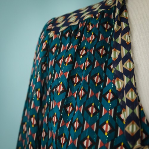 Stitch Fix Collective Concepts Size Small S Pattie Shine Geometric Print Tie Top - Picture 2 of 6