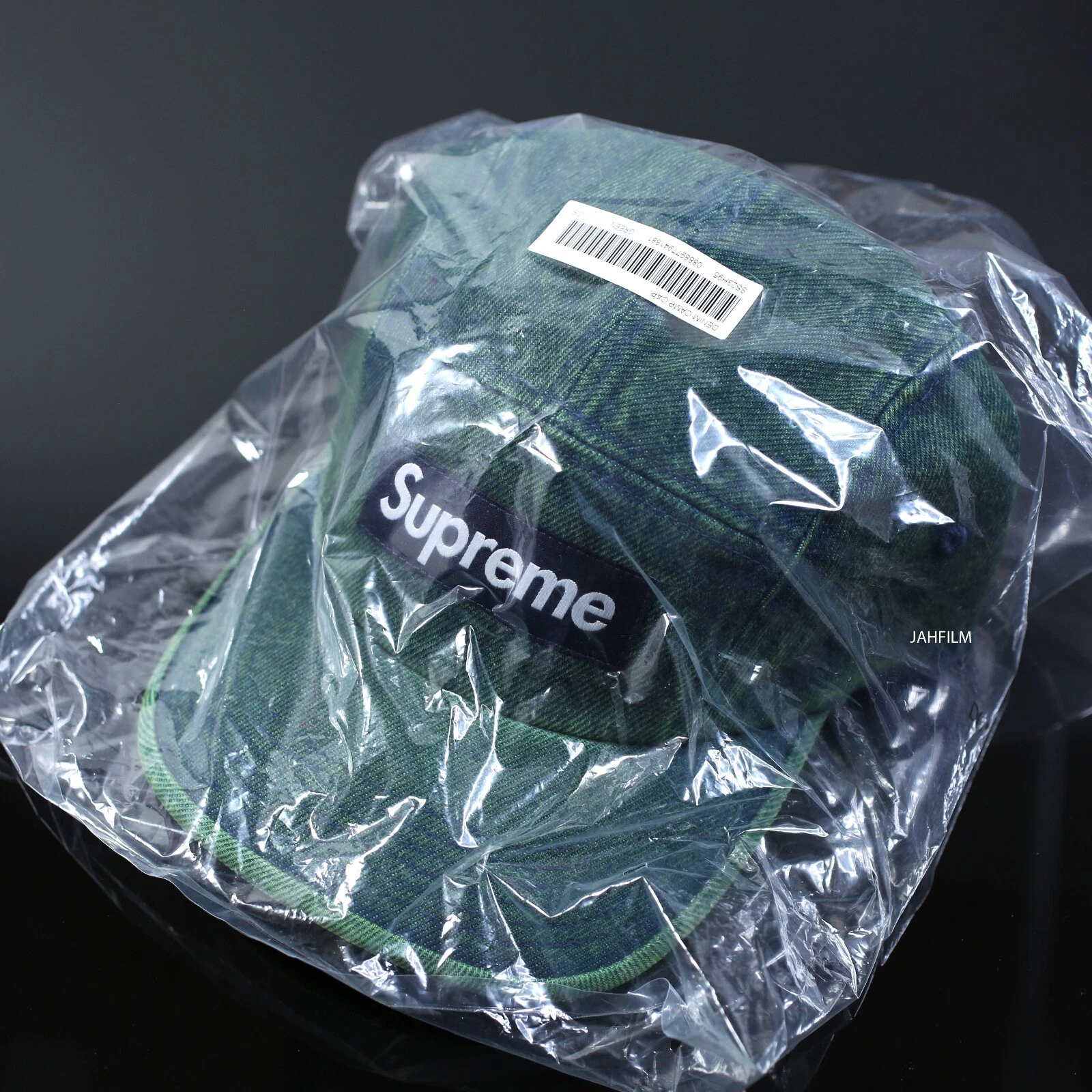Supreme   Casquette de camp en denim   Vert   Casquette snapback neuve