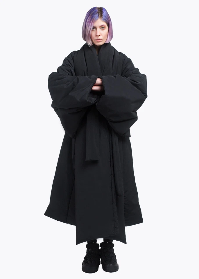 INSULATED JACKET KIMONO OVERSIZE. BLACK - Image 3 of 4