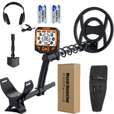High Accuracy Metal Detector with 5 Modes,Larger LCD Display-10" Waterproof Coil