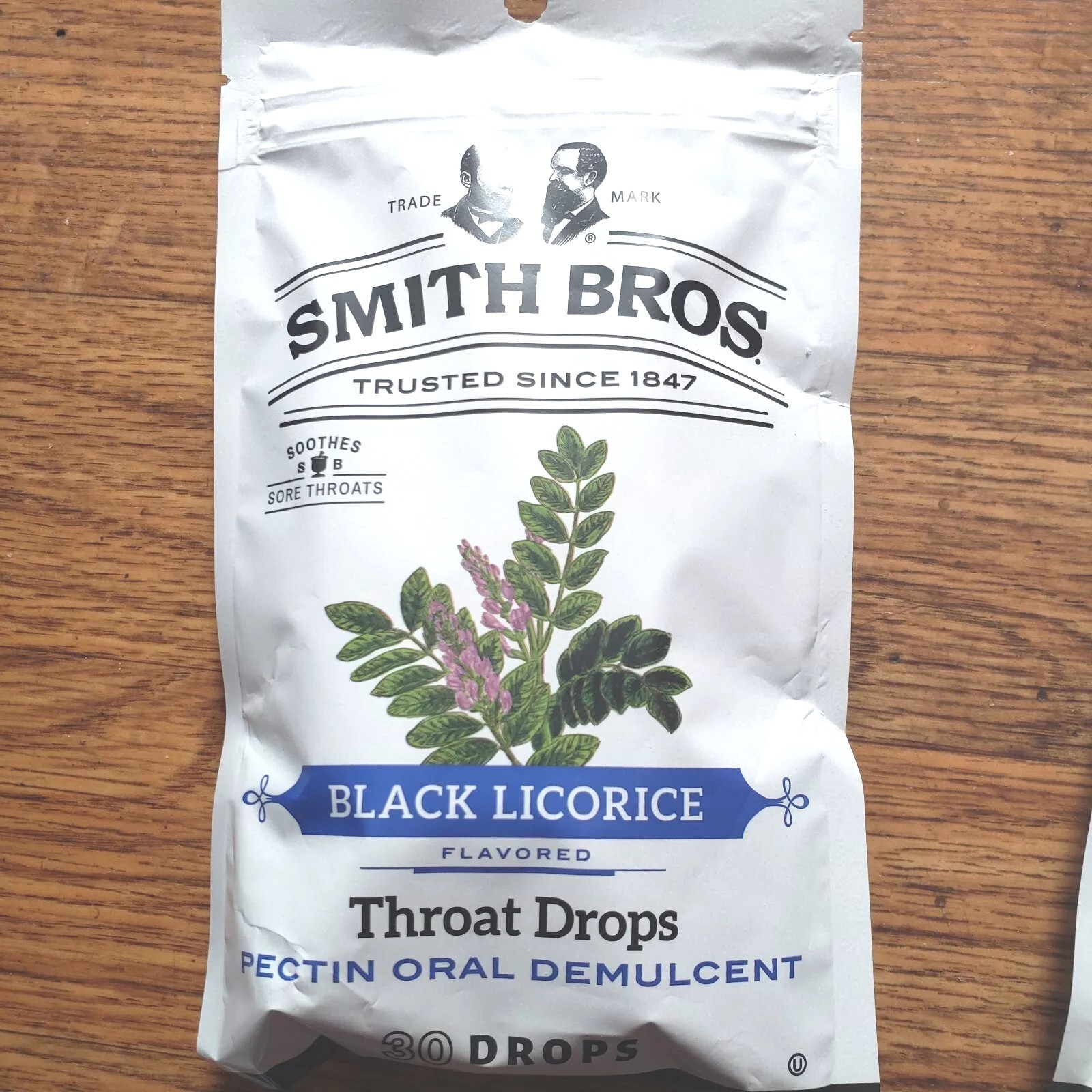 LAST 1! Smith Brothers Black Licorice Throat Drops 30 Each Bag. Expires