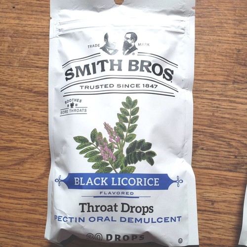 LAST 1! Smith Brothers Black Licorice Throat Drops 30 Each Bag. Expires May 2026 eBay