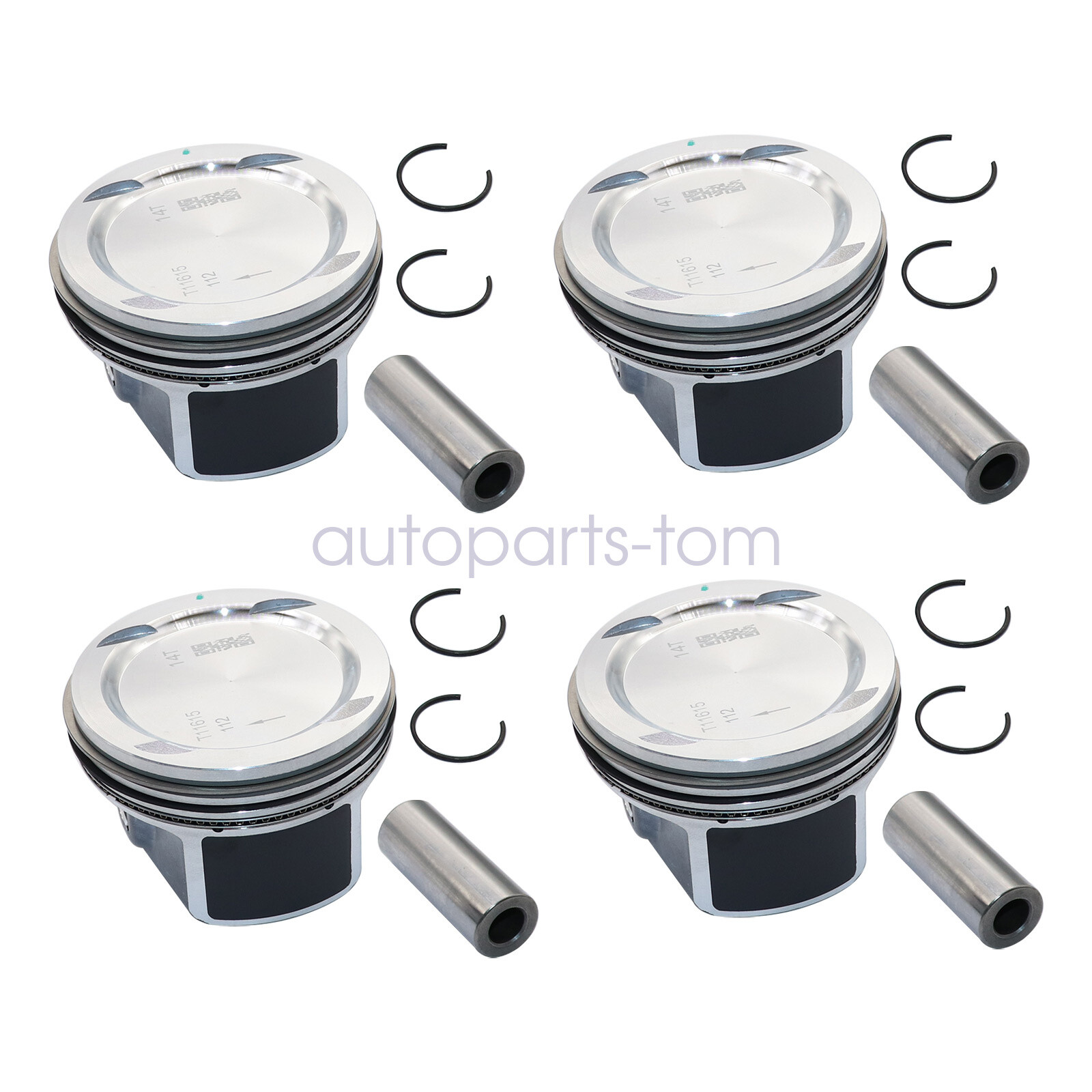 1.4L Set Pistons & Rings Kit Fit For CHEVY CRUZE SONIC TRAX ENCORE 2011
