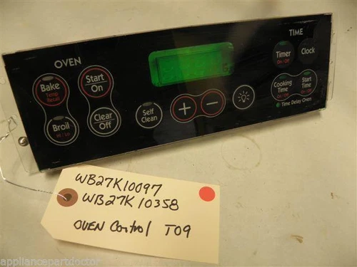 GE STOVE WB27K10097 WB27K10358 CONTROL T09 (SOME SCRATCHES) USED PART ASSEMBLY