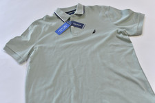 Nautica Men's Polo Solid Mid Tone Sage Green Short Sleeve NWT - Size S