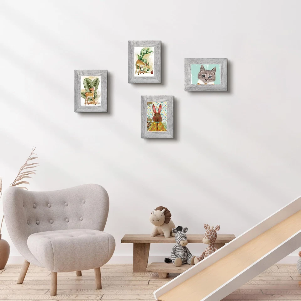 5x7 灰色相框仿旧风格宽模真玻璃 10 包 — 第 3/4 张图片