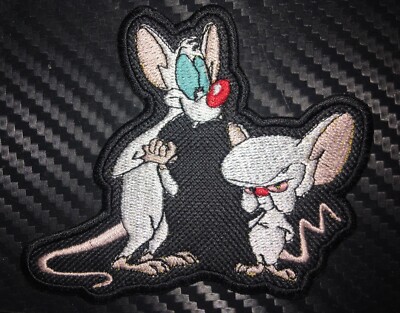 PINKY AND THE BRAIN PATCH WB PATCH PINKY AND THE BRAIN EMBROIDERED PATCH NARF!