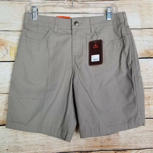 Ranch Tough Women's Cargo Shorts Size 4 Tan Khaki Canvas Flat Front New