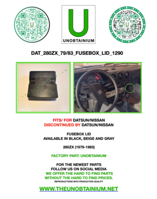 FITS/FOR DATSUN NISSAN 280ZX FUSEBOX LID | eBay