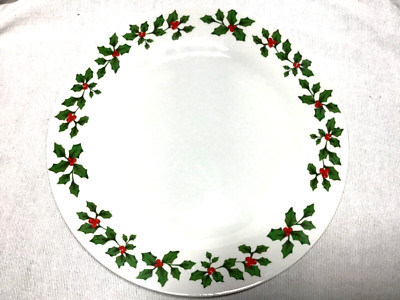Royal Norfolk Christmas Holly & Berries Dinner Plate 10-1/2” NWT