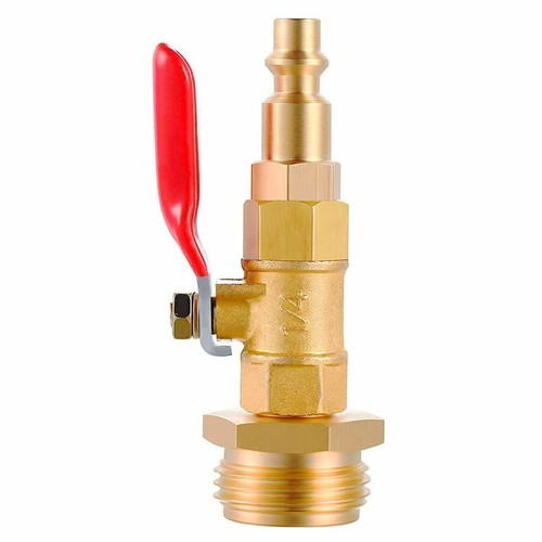 2Pcs RV Winterize Blowout Adapter Valve 1/4" Male Quick Connect Internal Outer - Picture 11 of 12