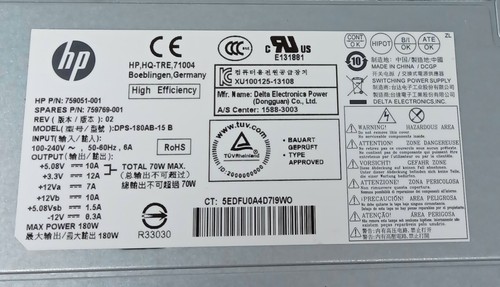 HP DPS-180AB-15 ALIMENTATORE 180W ATX - GRIGIO - Picture 4 of 4