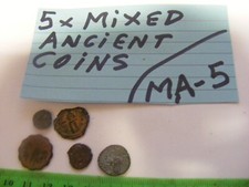 Lot of  5 used   Mixed Ancient  Coins,(MA-5)....exact ones in photos.