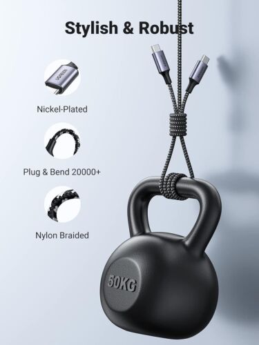 UGREEN 60 W USB C to USB C 3.1 5Gbps 4K@60Hz Video Display Fast Charging Cable - Picture 7 of 7